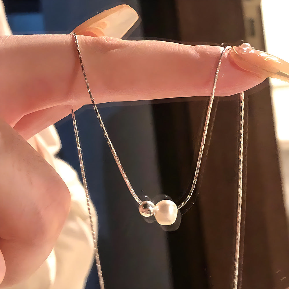 vakkv Summer Cube Sugar Necklace Princess Light Luxury Titanium Steel No Fading Clavicle Chain All-Match Necklace Ornament Wholesale