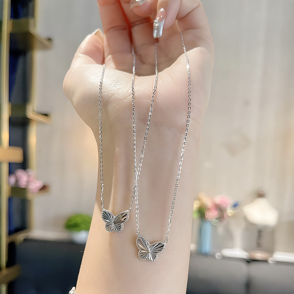 vakkv Summer Cube Sugar Necklace Princess Light Luxury Titanium Steel No Fading Clavicle Chain All-Match Necklace Ornament Wholesale