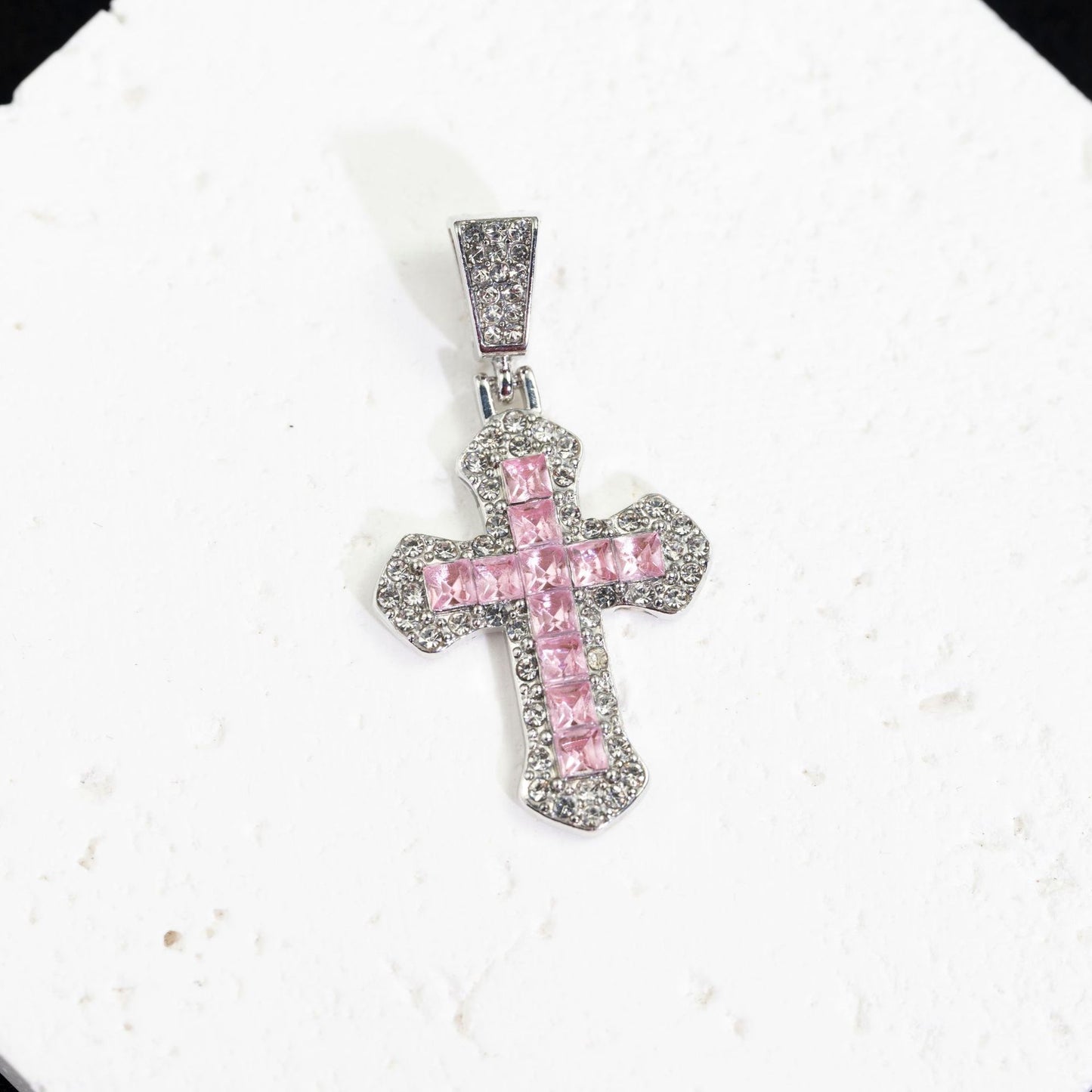 Cross-Border HOTan and NEWn Diamond Cross Necklace New Zircon Pendant Hip Hop Trend Personality Sweater Chain Ornament