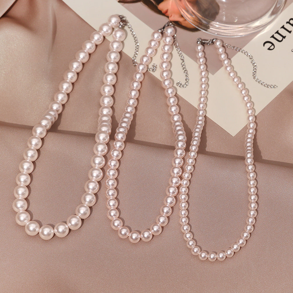 Necklace for Women Fever Same Style Shijia Pearl Clavicle Chain New Graceful and Fashionable Personalized Japanese and Korean Style Necklace