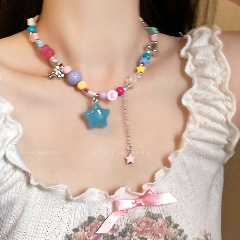 Butterfly Tassel Necklace for Women South Korea Light Luxury High-Grade Clavicle Chain New Popular Minority All-Match Ornament
