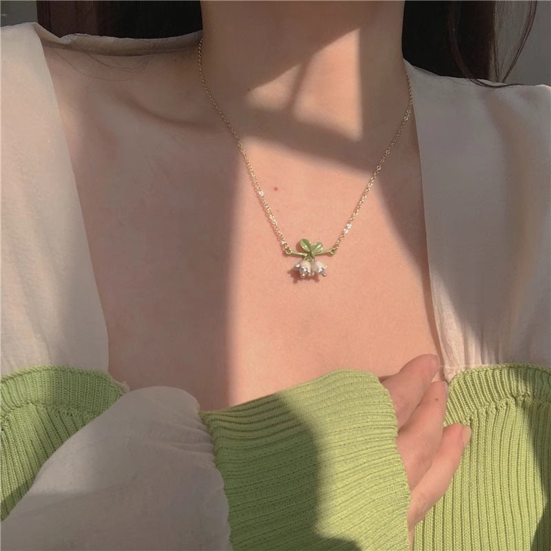 S925 Silver Light Luxury Necklace Versatile Trendy Clavicle Chain Female Butterfly Simple Niche High Sense Elegant Sweater Chain Ornament