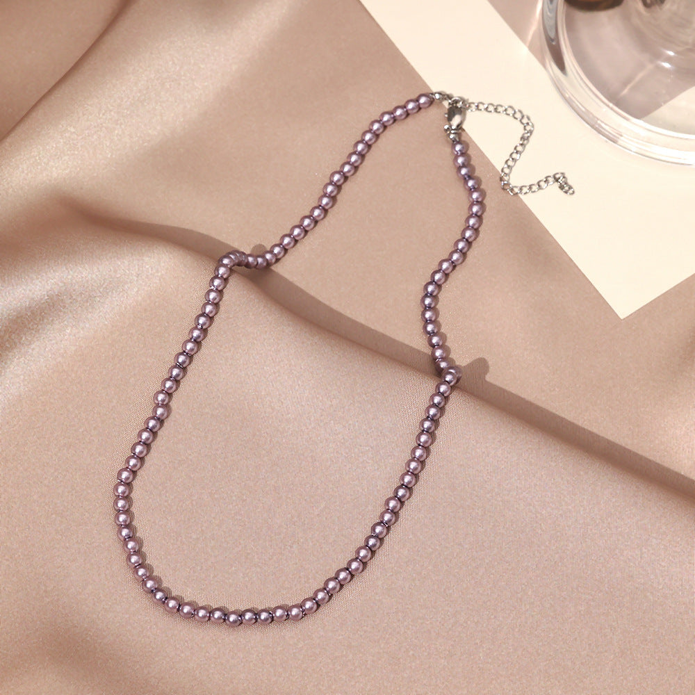 Necklace for Women Fever Same Style Shijia Pearl Clavicle Chain New Graceful and Fashionable Personalized Japanese and Korean Style Necklace