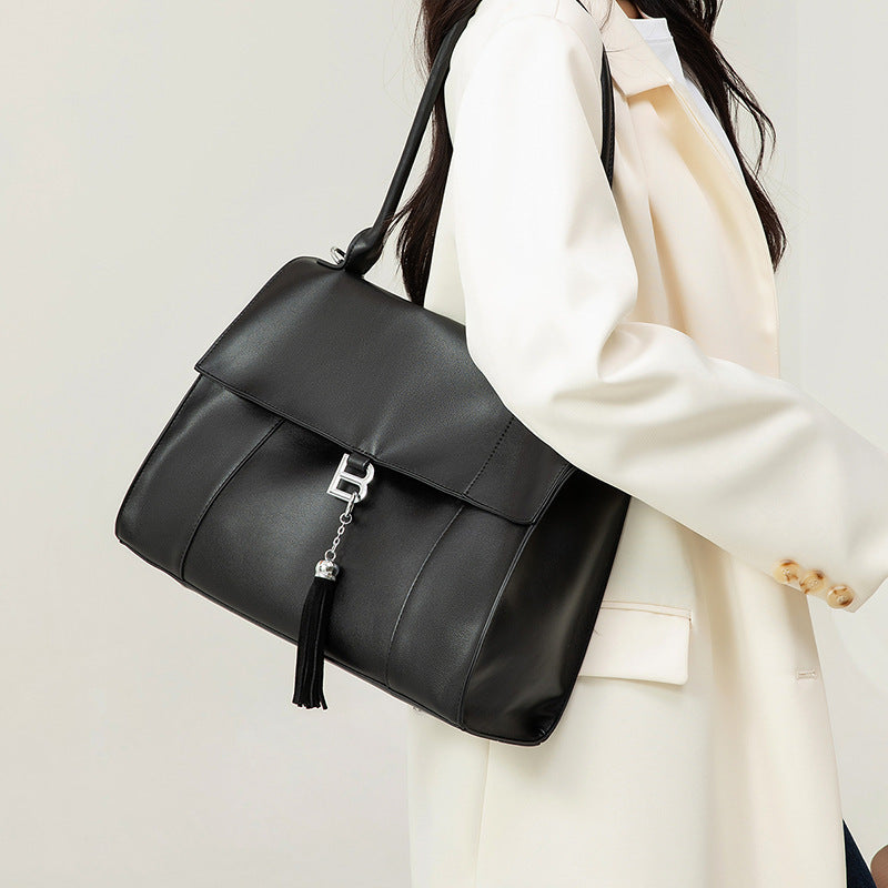 2025 Shoulder bag women's popular new rodeo tote bag fashionable and simple commuter bag high-end sense large-capacity women's bag