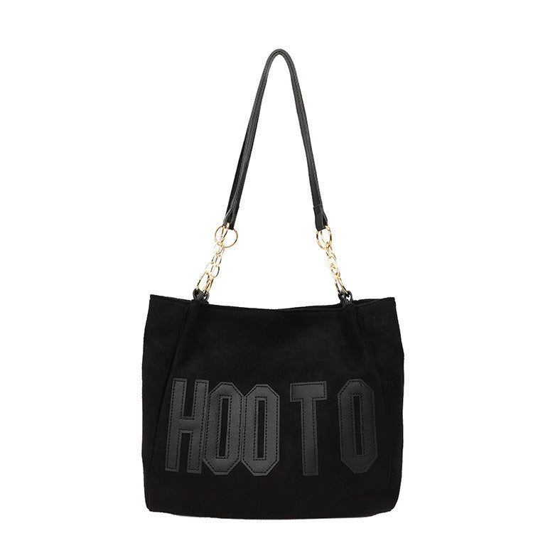 Summer Large Capacity Student Class Commuting Tote Bag Female Popular All-Matching Shoulder Bag Simple High Sense