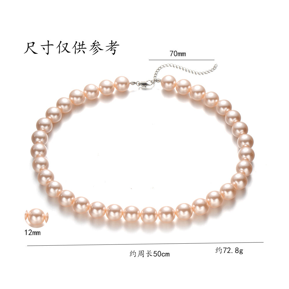 Necklace for Women Fever Same Style Shijia Pearl Clavicle Chain New Graceful and Fashionable Personalized Japanese and Korean Style Necklace