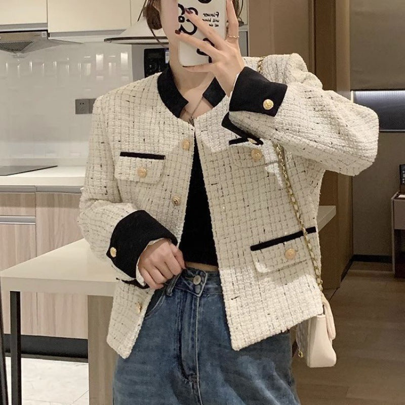 fragrant jacket women's spring and autumn popular new Korean temperament small short versatile top women's clothing