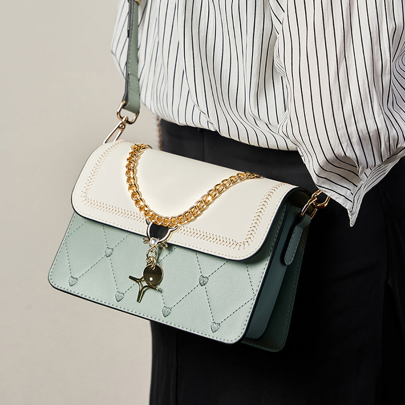 VAKKV 2025 Bag Fashion Versatile Casual Summer Niche High-end Cowhide Small Square Bag Underarm Bag Shoulder Bag Crossbody Bag