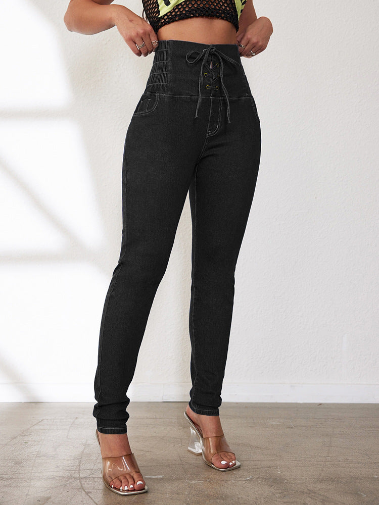 VAKKV New Popular trade Popular, 2025, spring and summer popular new sexy hip lift strap small foot jeans, spot