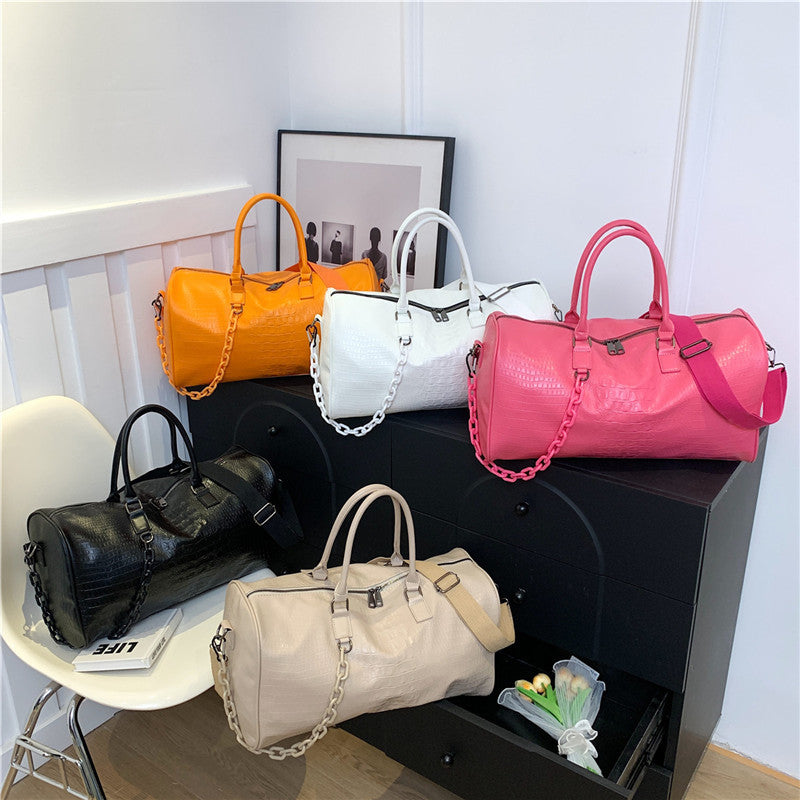 Cross-Border Women's Bag New Fashionable Stylish Advanced Texture Trendy Simple Leisure Chain Portable Shoulder Messenger Bag