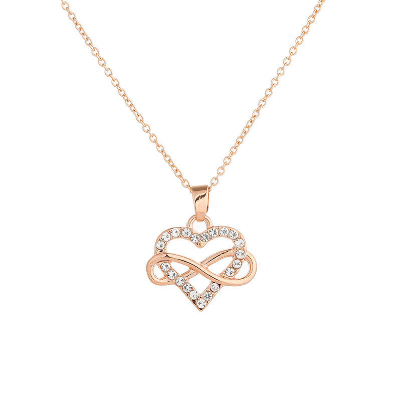 vakkv Cross-Border 8-Word Love Necklace Non-Fading Female Niche Stylish Simple and Versatile Love Pendant Hot Selling Chain Wholesale
