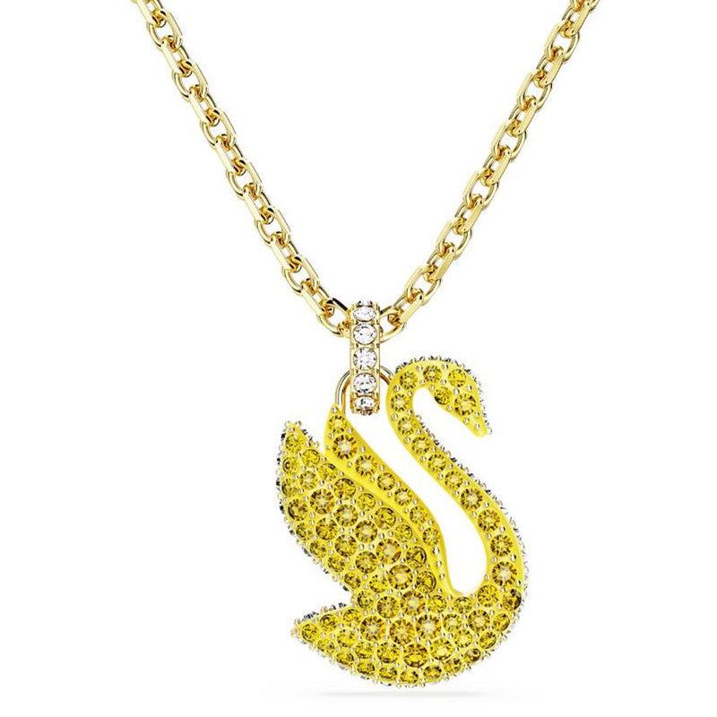 vakkv Shijia High Version Gradient Blue Black and White Red Swan Necklace Female Cymbal Swan Clavicle Chain Manufacturer One Piece Wholesale