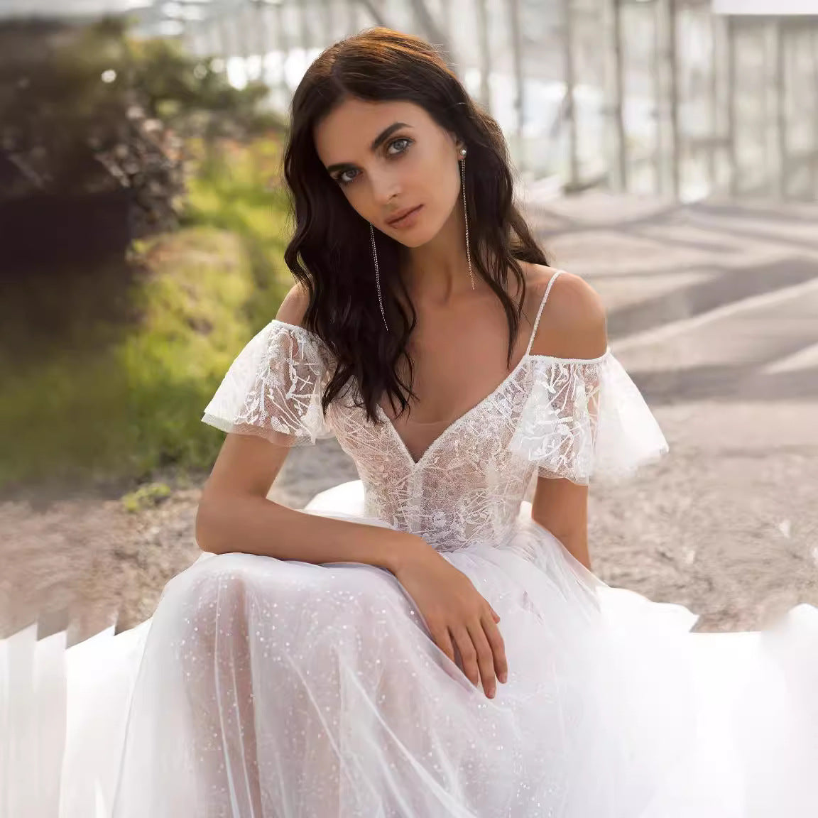 2025 New spring new 2025 large-size wedding dress slim and thin fat lace dress
