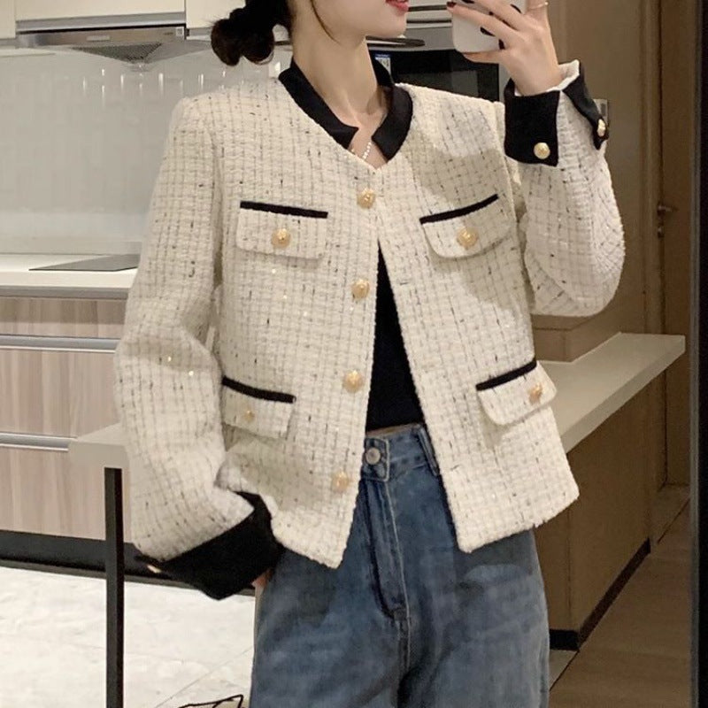 fragrant jacket women's spring and autumn popular new Korean temperament small short versatile top women's clothing