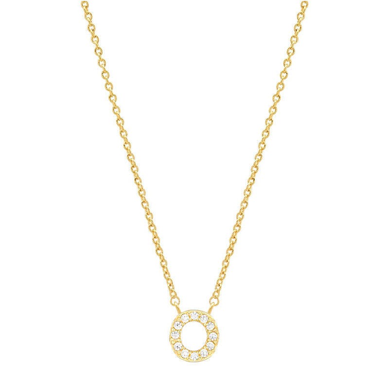 vakkv Hot Selling Fashion All-Match S925 Silver 26 English Letters Pendant Necklace for Women Inlaid Zircon Special-Interest Design