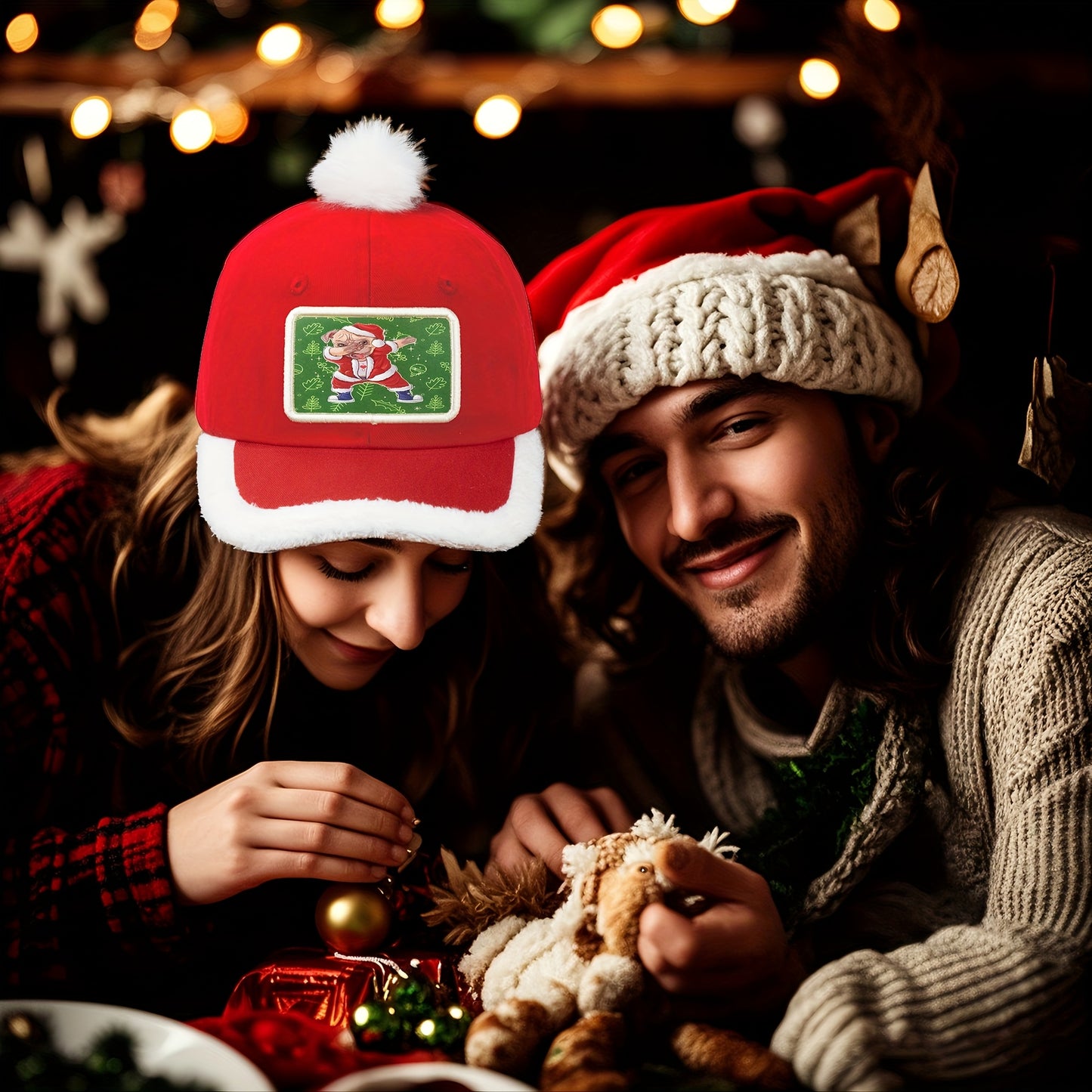 1pc Snowman Gnome Santa Baseball Cap Christmas Hats for Women Men'S Hat Red Xmas Hat for New Year Holiday Party