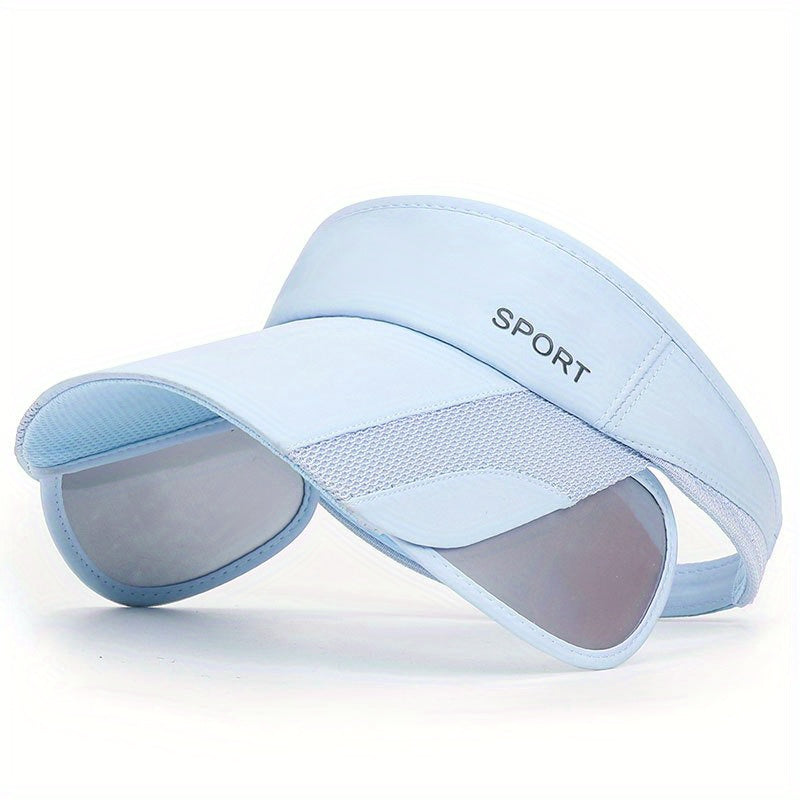 Quick-Fit Retractable Visor Cap - Wide-Brim Sunshade for Golf, Beach & Tennis - UV-Blocking, Ventilated, Anti-UV Protection - Ideal for Men & Womens Outdoor Adventures