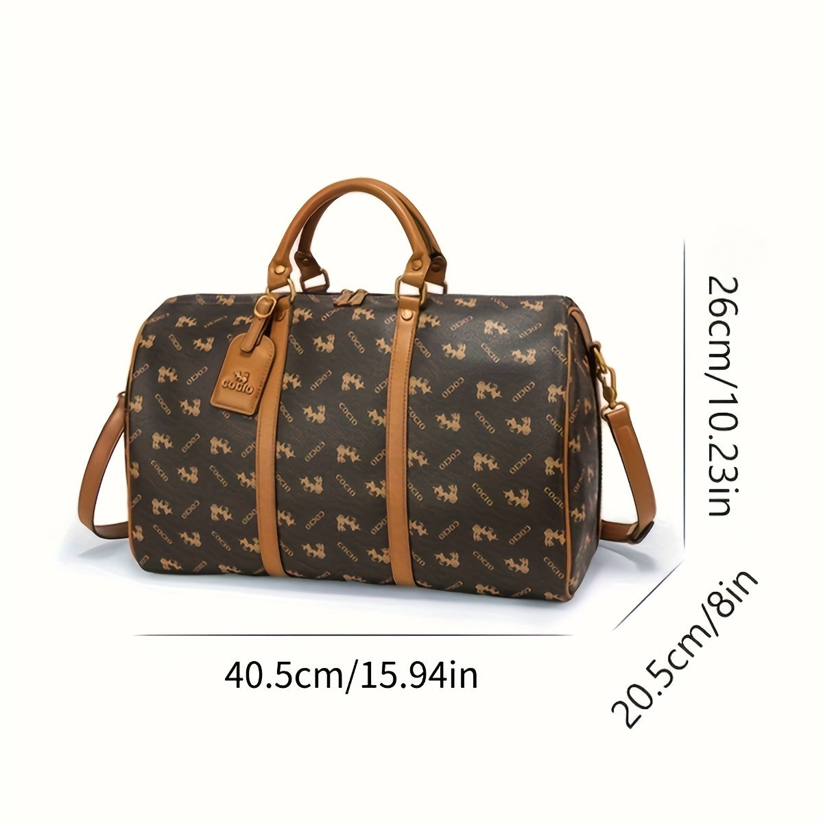 Chic Women's Faux Leather Tote Bag With Detachable Strap - Waterproof, Zip Closure, Polyester Lined Commuter Handbag