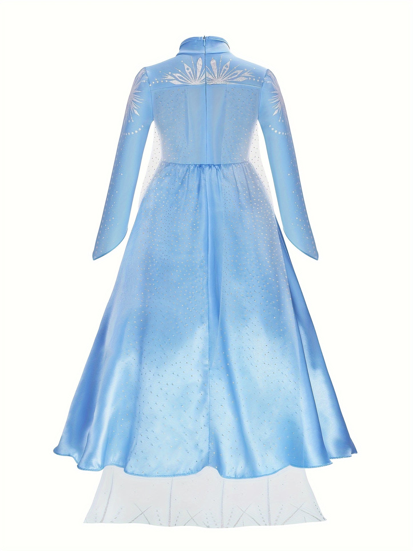 Girl's Color Gradient Cartoon Character Long Sleeve Dress - Costumes for Kids, Dress Up Outfits for Christmas, Halloween, Birthday Party, Performance, and Gift - Vibrant, Comfortable, and Adorable Design