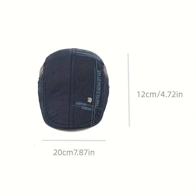 1pc Premium Mens Flat Cap - Classic Cabbie Style, Gatsby Inspired - Versatile & Durable - Perfect Gift Idea for Him