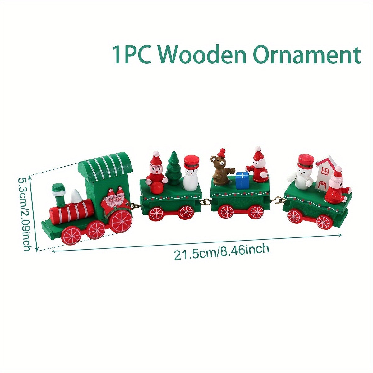 Merry Christmas Wooden Train Ornament - Festive Xmas Tree Decor, Perfect Holiday Gift & Home Accent Holiday Decorations, Christmas Decor