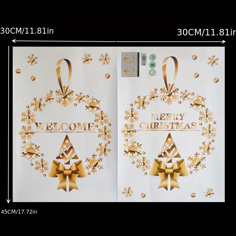 1pc, Christmas Decorations Static Stickers, Window Stickers Pull Flags Glass Window Christmas Tree Stickers Creative Atmosphere Scene Layout, Scene Decor, Festivals Decor, Home Decor, Corridors Decor, Offices Decor, Yard Decor, Christmas Decor