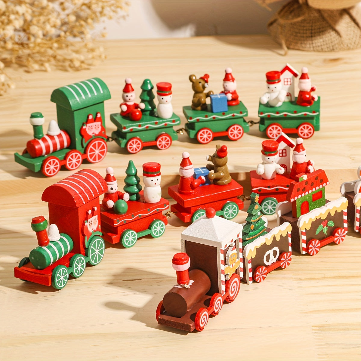 Merry Christmas Wooden Train Ornament - Festive Xmas Tree Decor, Perfect Holiday Gift & Home Accent Holiday Decorations, Christmas Decor