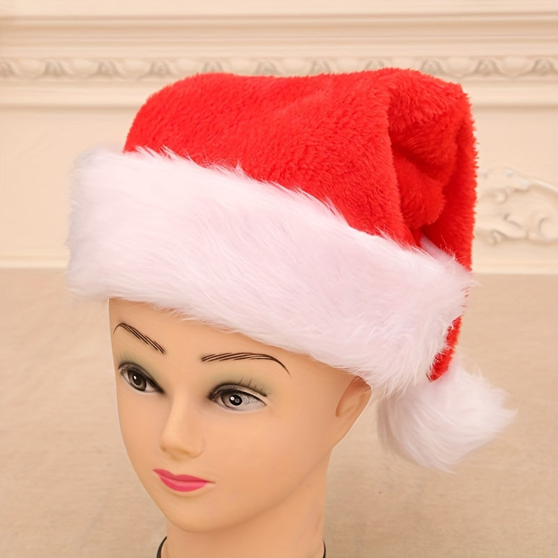 1pc Santa Claus Hat, Red Mask And White Eyebrow, Christmas Decorations For Holiday Parties, Ideal choice for Gifts for stocking stuffers