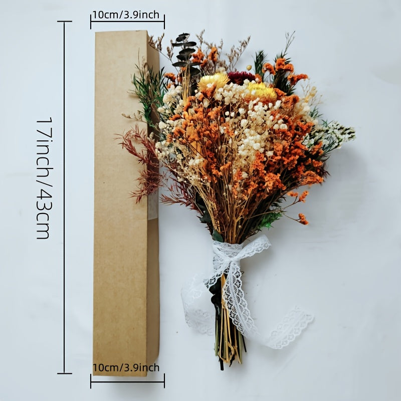 48pcs Boho Chic Artificial Pampas Grass Bouquet - Includes Starry Sky, Daisy & Rabbit Tail Flowers for Home Decor, Weddings, Parties, and Seasonal Celebrations