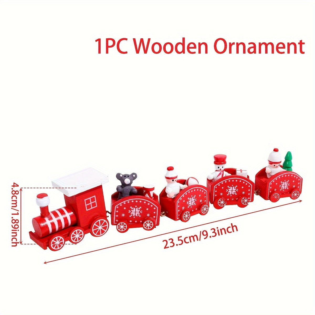 Merry Christmas Wooden Train Ornament - Festive Xmas Tree Decor, Perfect Holiday Gift & Home Accent Holiday Decorations, Christmas Decor