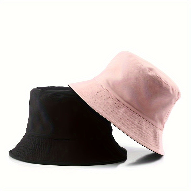 Stylish Unisex Reversible Bucket Hat - Double-Layered Fabric for Maximum Sun Protection, Breathable, Adjustable, and Comfortable - Perfect for Outdoor Activities and Everyday Wear