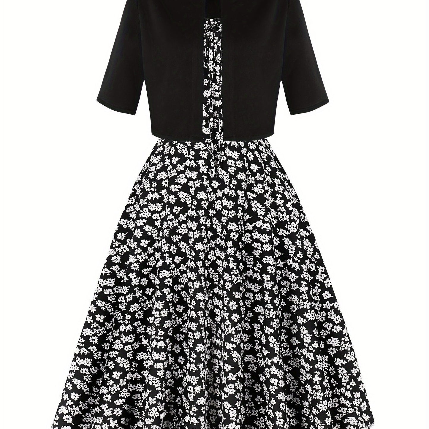 VAKKV Spring & Summer Chic Dress Set - Vibrant Floral Print Spaghetti Strap Dress with Solid Color Open Front Outerwear, Perfect for Womens Clothing, Ideal for Outdoor Activities in Spring & Summer Seasons