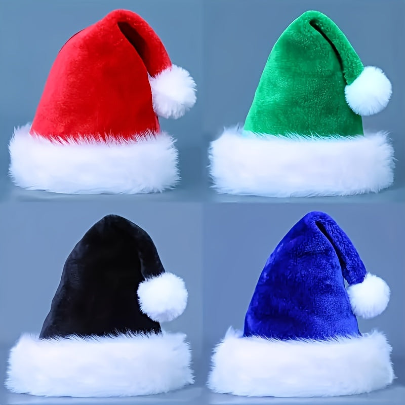 1pc, 4 Colors, Cute Fluffy Christmas Hat, Halloween Cosplay Costume Props, Party Decors Photography Props, Stage Performance Accessories For Family Friends, Ideal choice for Gifts for stocking stuffers
