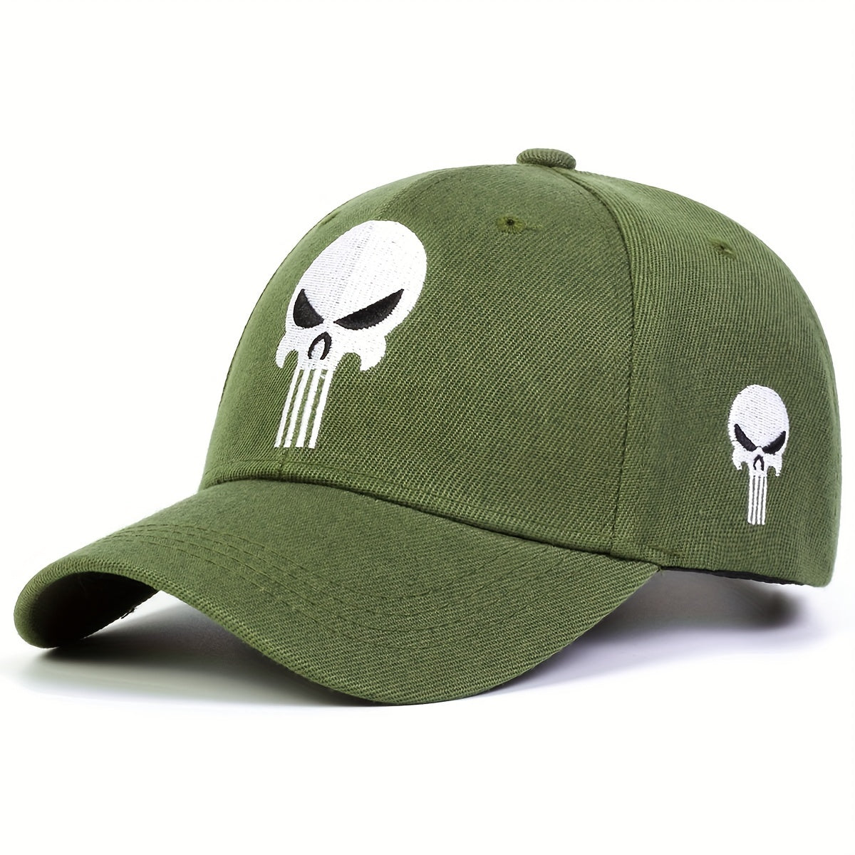 1pc Unisex Cartoon Skull Embroidered Adjustable Breathable Baseball Cap - Ultra Lightweight, Slight Stretch, Polyester Fiber Filled, Casual Style for Outdoor Sports and Daily Wear