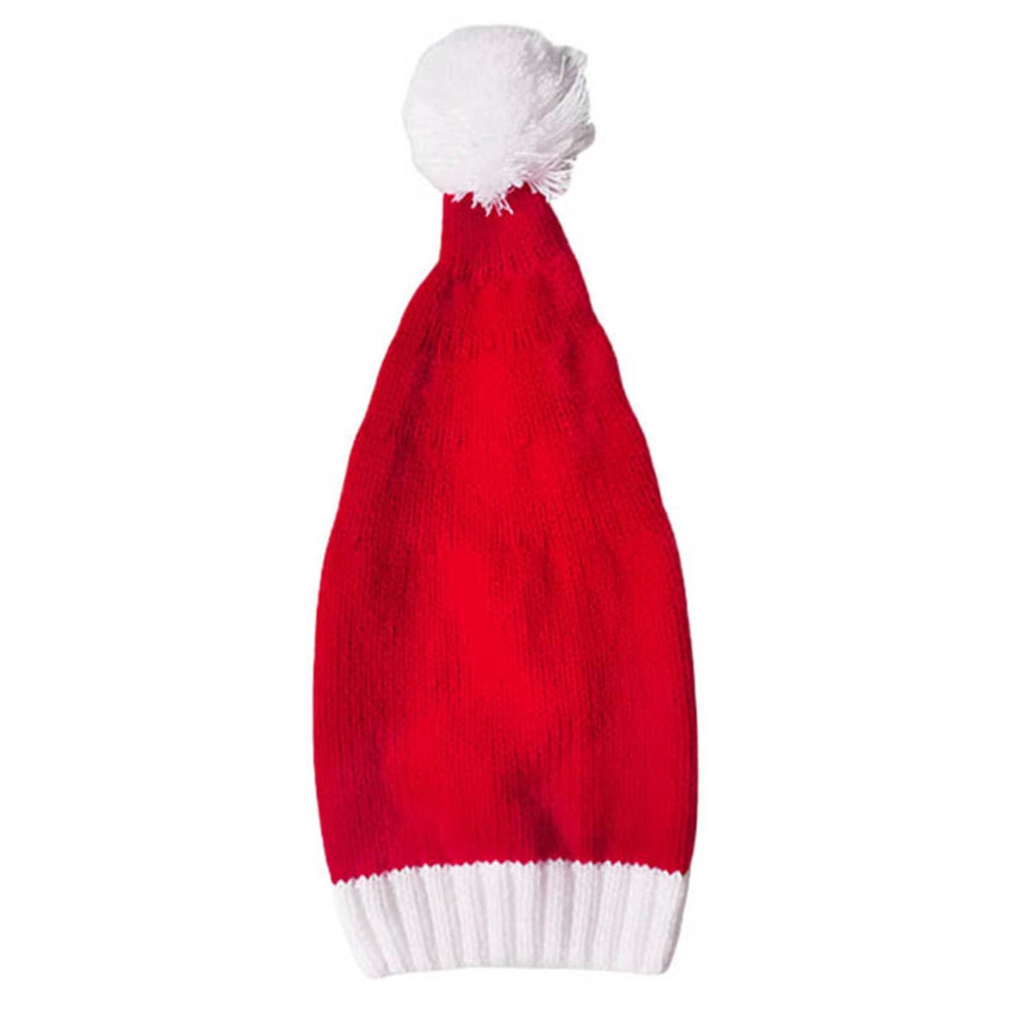 1pc Festive Red Cashmere Santa Claus Hat with Pom-Pom, Christmas Holiday Headwear, No Feathers, Electricity-Free, 7.09x14.17inch & 8.66x15.75inch Options