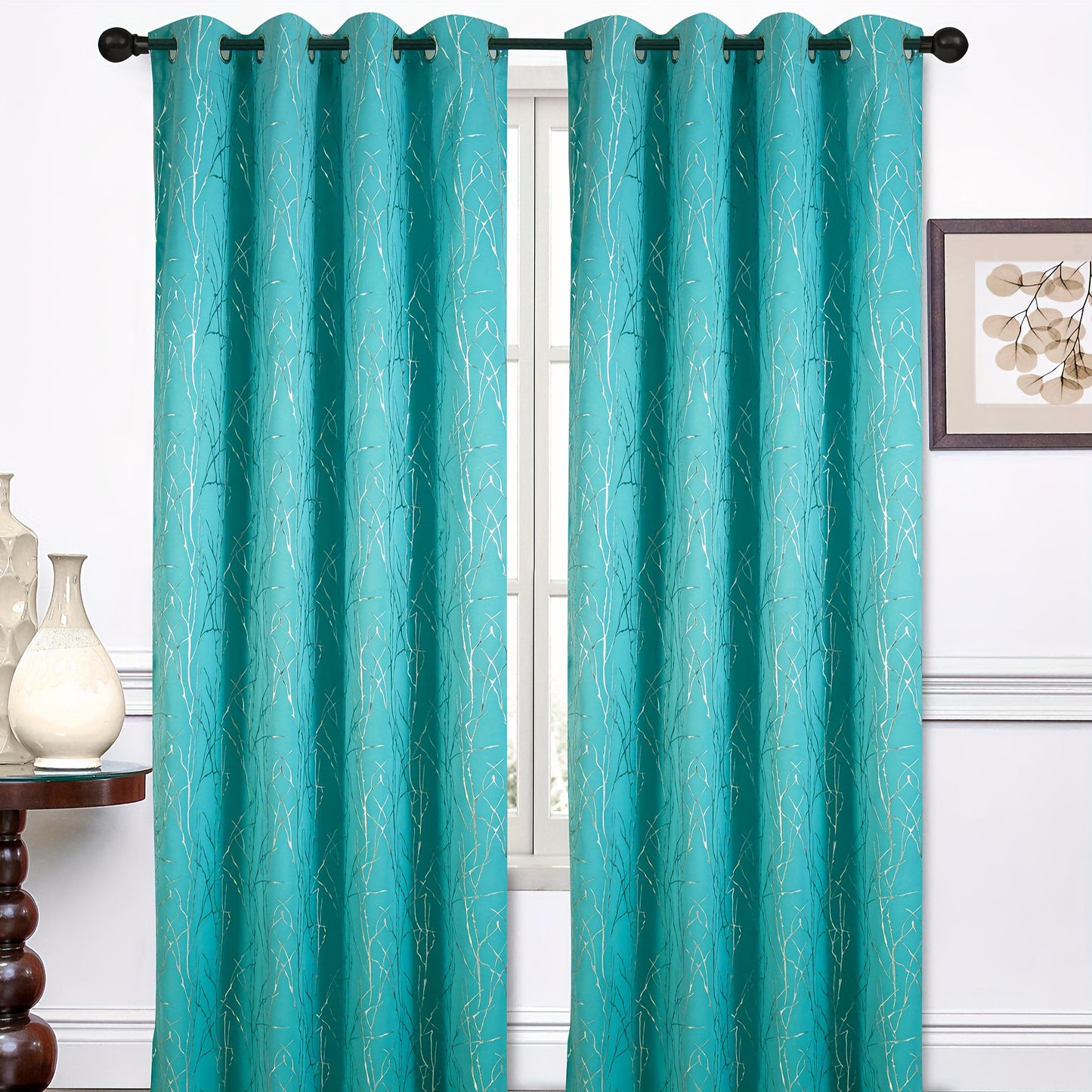 1pc, Blackout Curtain Grommet Top Curtain For Living Room Office Home Decor, 12 Colors Available, 52*84in