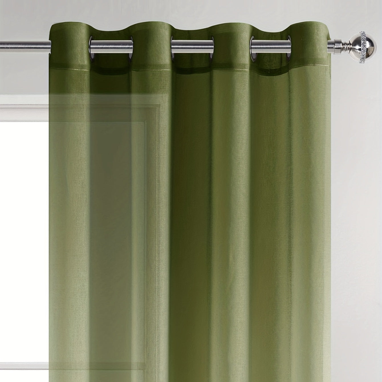 1 Panel Gradient Color Window Sheer Curtain Suitable For Living Room, Bedroom, Kitchen, Bathroom, Home Decor, Room Decor