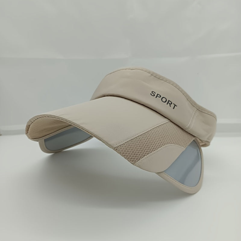 Quick-Fit Retractable Visor Cap - Wide-Brim Sunshade for Golf, Beach & Tennis - UV-Blocking, Ventilated, Anti-UV Protection - Ideal for Men & Womens Outdoor Adventures