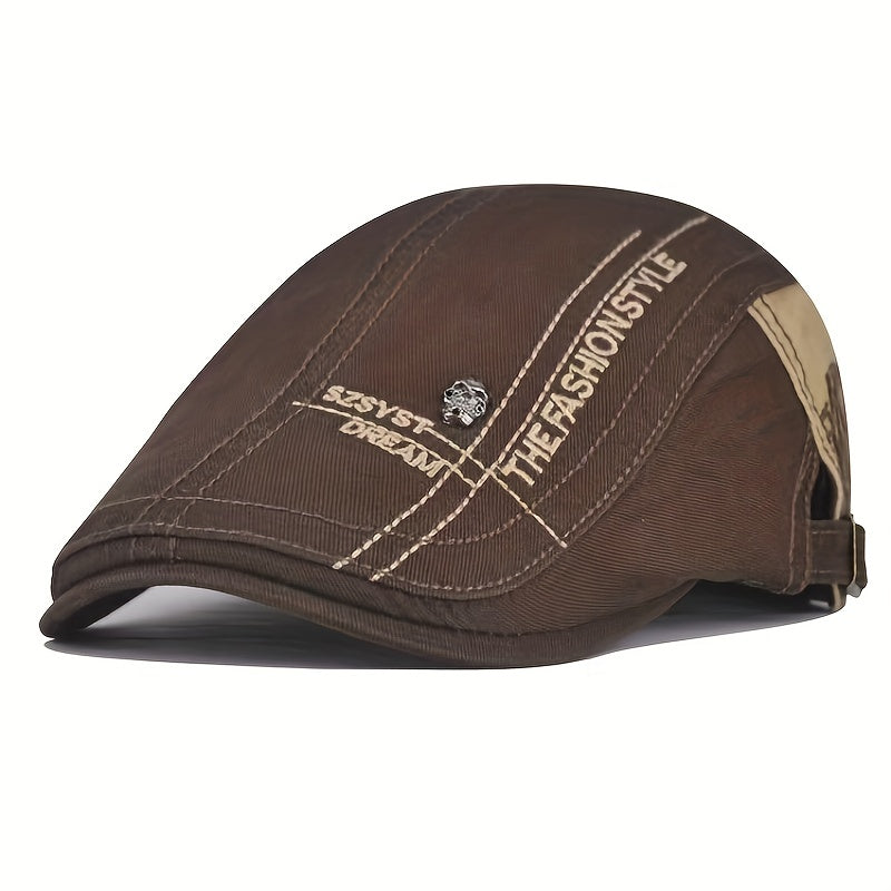 1pc Premium Mens Flat Cap - Classic Cabbie Style, Gatsby Inspired - Versatile & Durable - Perfect Gift Idea for Him