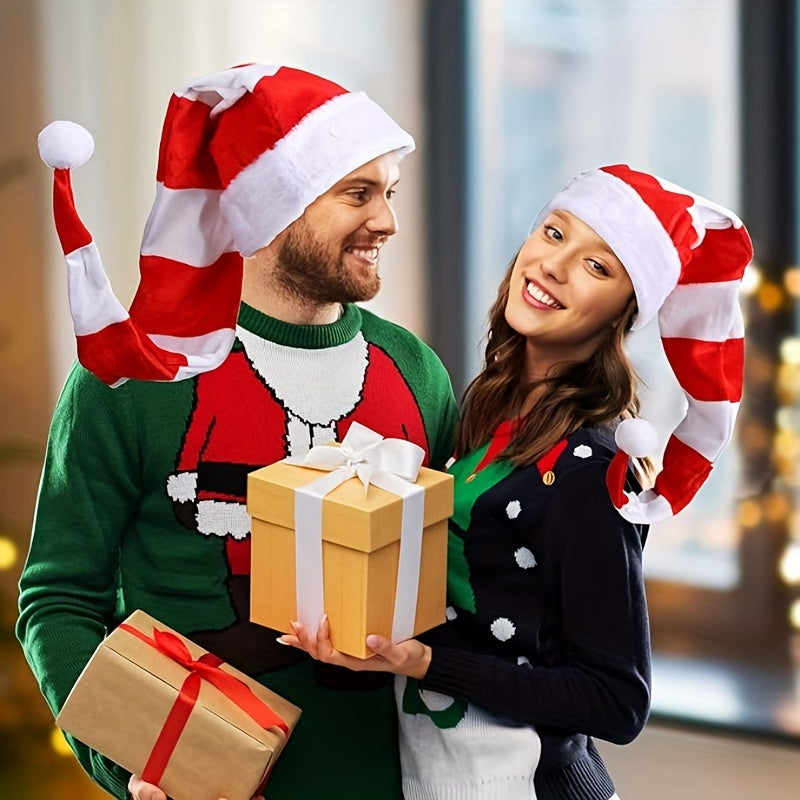 1 Extra Long Fun Party Christmas Hat for Men and Women, DIY Various Shapes, Cute Santa Claus, Ideal Gift