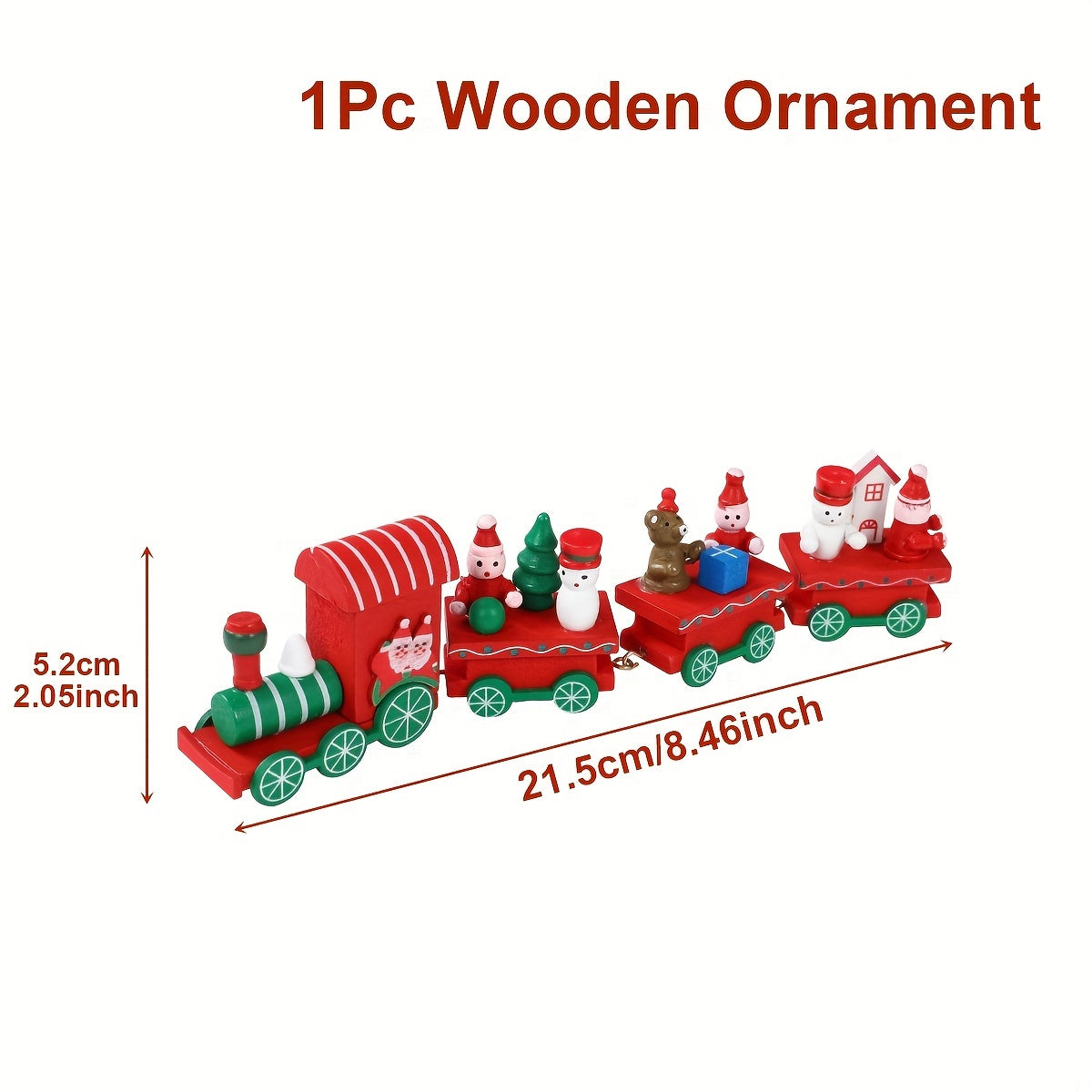 Merry Christmas Wooden Train Ornament - Festive Xmas Tree Decor, Perfect Holiday Gift & Home Accent Holiday Decorations, Christmas Decor