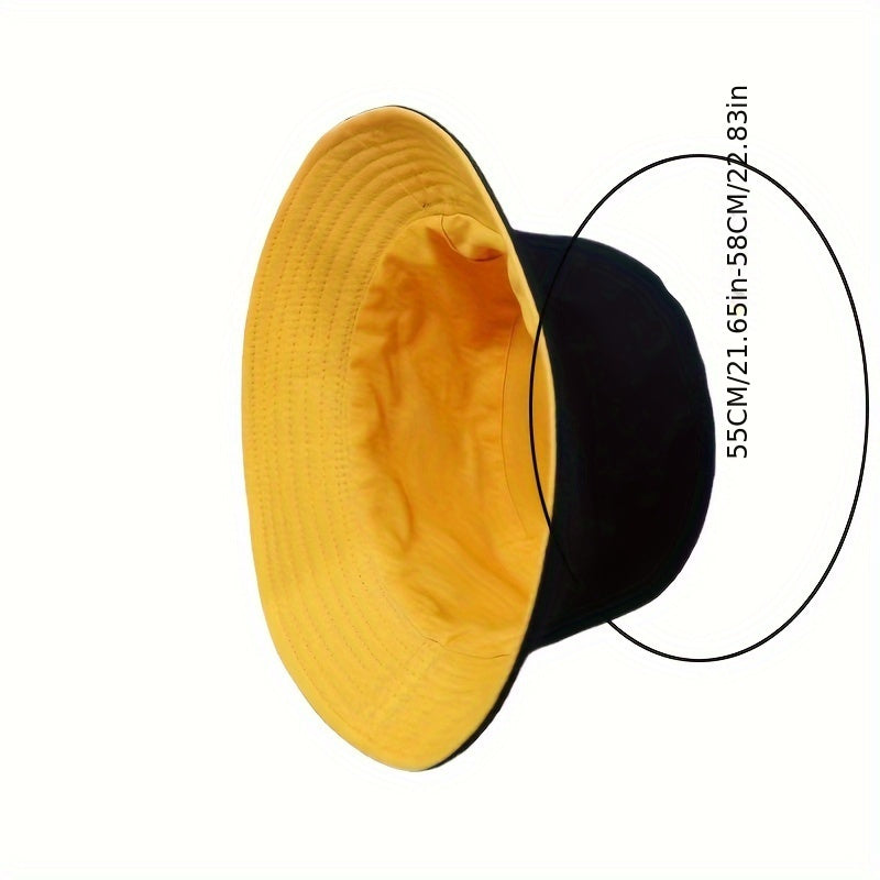 Stylish Unisex Reversible Bucket Hat - Double-Layered Fabric for Maximum Sun Protection, Breathable, Adjustable, and Comfortable - Perfect for Outdoor Activities and Everyday Wear