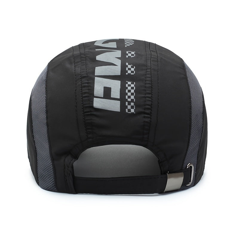 Lightweight Polyester Fashion Baseball Cap - Breathable Mesh, Quick-Dry, UV Protection, Adjustable Snapback - Unisex Outdoor Sports Hat with Alphabets Pattern