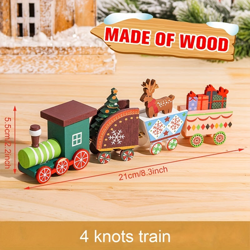 Merry Christmas Wooden Train Ornament - Festive Xmas Tree Decor, Perfect Holiday Gift & Home Accent Holiday Decorations, Christmas Decor