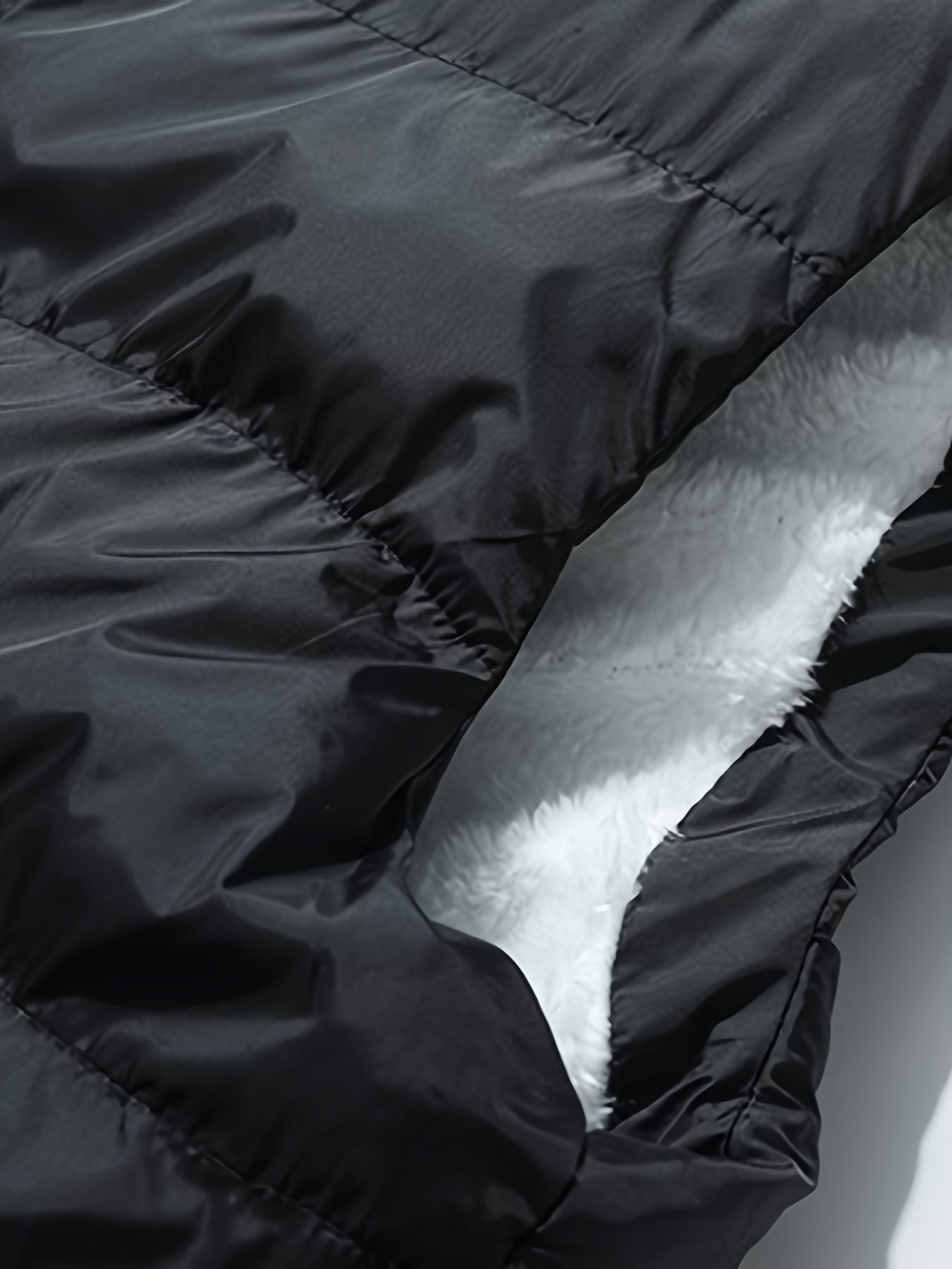 Men's Solid Sleeveless Stand Collar Down Jacket Vest With Zip Up And Pockets, Casual And Warm Tops For Autumn And Winter Wear