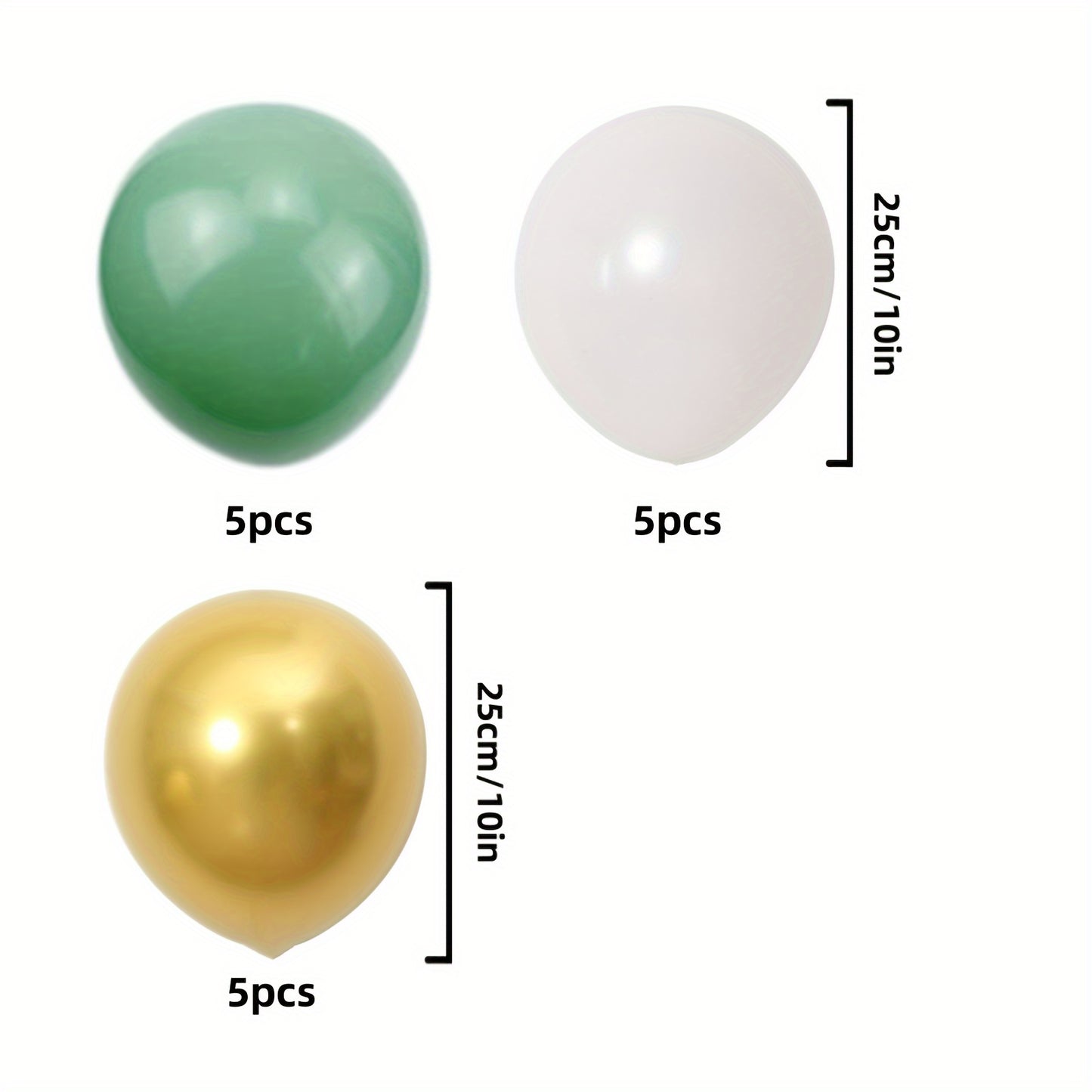 15pcs Vintage Green Golden White Balloon Set - Elegant Decor for Festive Occasions - Premium Quality, Versatile Usage - Perfect for Birthdays, Weddings, Holidays & More - Indoor/Outdoor Scene Arrangement, Unforgettable Gatherings, Thoughtful Easter Gift