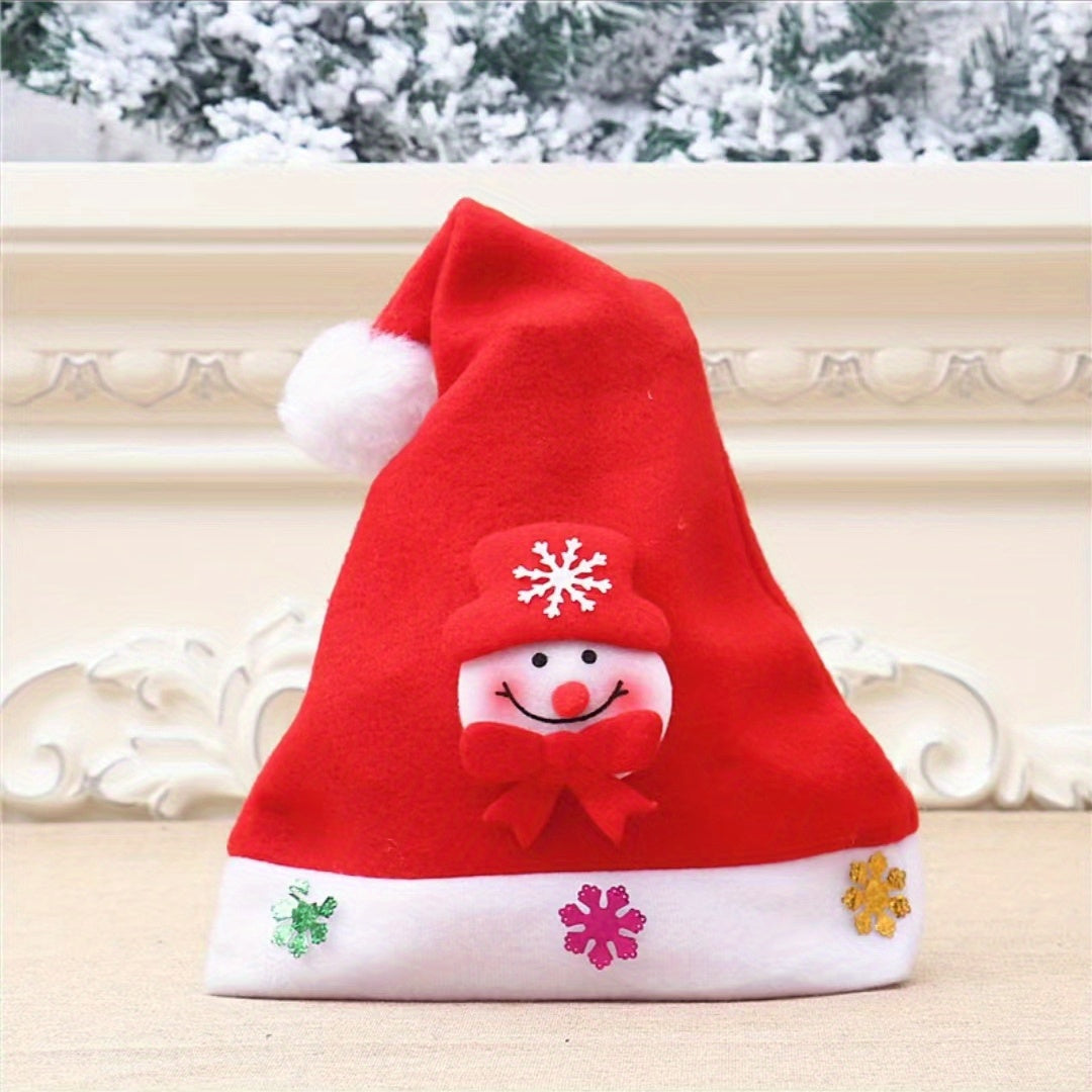 1pc Christmas Luminous Christmas Hat, Adult Cartoon Hat Old Man Snowman Hat, Christmas Small Gift Party Decoration for stocking stuffers