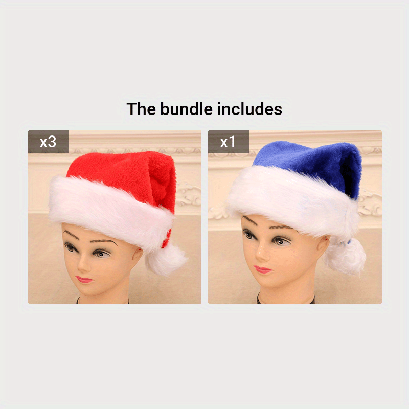 1pc Santa Claus Hat, Red Mask And White Eyebrow, Christmas Decorations For Holiday Parties, Ideal choice for Gifts for stocking stuffers