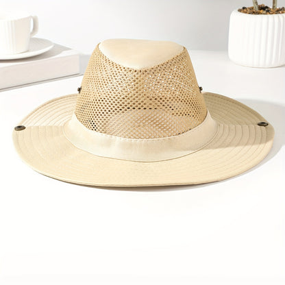 Large Brim Camouflage Sun Hat for Men - Ultimate Outdoor Protection with Cool and Handsome Style - Woven, Hand Washable, Ideal for Fishing, Work, Dry Farming, and Fisherman Activities
