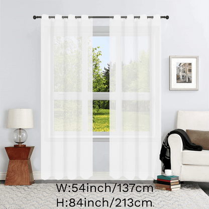 1pc Solid Lightweight Voile Sheer Curtain Panel - Soft, Light-Filtering, Grommet Top, Easy Hang - Perfect for Living Room, Dining Room Home Decor, Filtering Natural Light, Enhancing Interior Ambiance